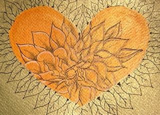 Geel, oranje,rood hart