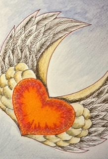 Heart with wings schuin