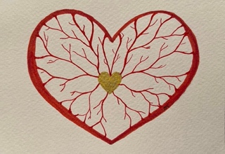 Geel, oranje,rood hart
