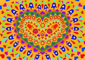 Hart met paisley motief