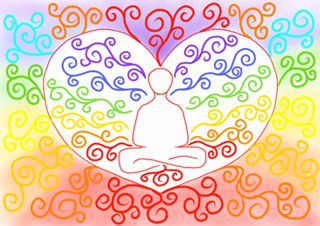 Hart waar bloemen uit ontstaan