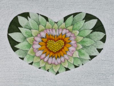 Geel, oranje,rood hart