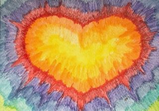 Geel, oranje,rood hart