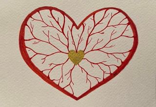 Geel, oranje,rood hart