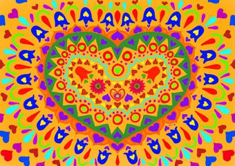 Hart met paisley motief