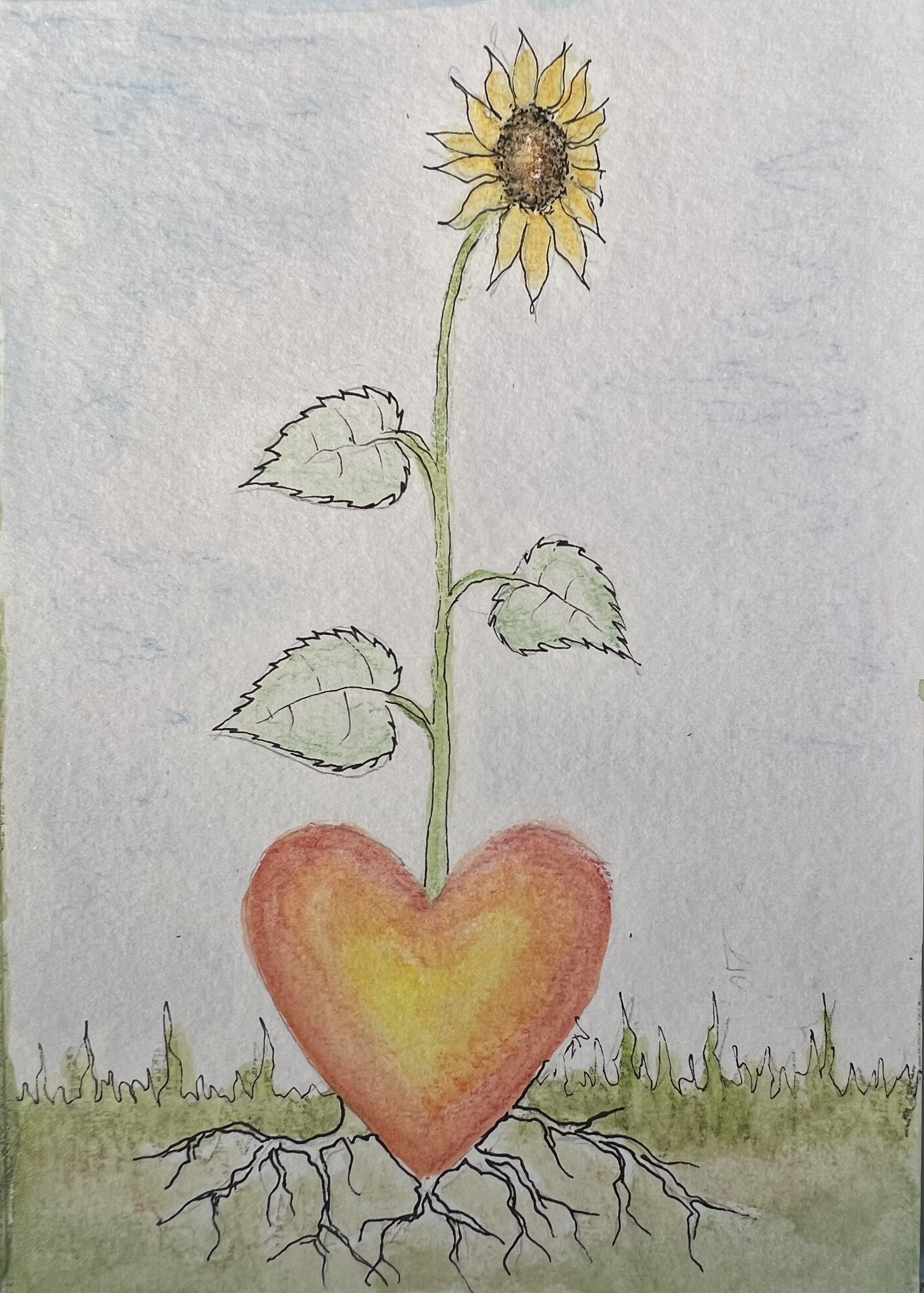 Vrouw in een hart