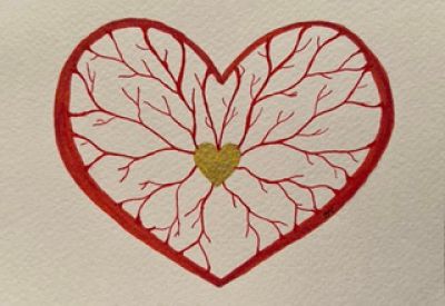 Geel, oranje,rood hart