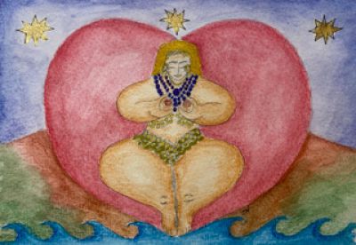Vrouw in een hart